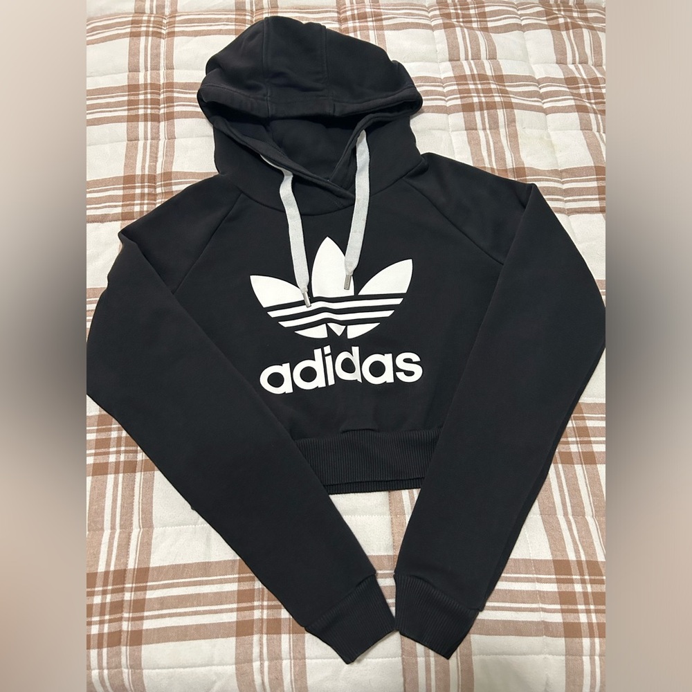 Adidas crop top hoodie